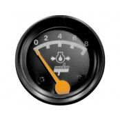 Relógio para Javali original Manômetro Mecânico de Pressão de óleo 8 Kgf/cm²  Fundo Preto, Ponteiro Laranja