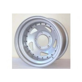 Roda Prata Direcional em Aço 16x7 5 furos de 139,7 para Jeep Willys, Rural, F75, F1000, Niva, Suzuki Samurai / Vitara