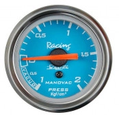 Manovacuômetro (1kg VAC 2kg Turbo) ø=60mm Rosca =Bico 8mm  Azul (W04.419R)