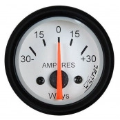 Relógio indicador medidor amperes 52mm fundo para Jeep Willys cj2 / cj3 / cj5 branco ponteiro laranja aro preto