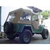 Capota Jeep Conversível Bege Iraque p/ Jeep Willys CJ3 A de 50 a 52 (Atlântida)