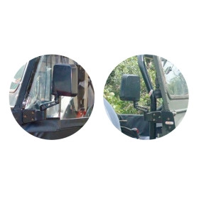 Retrovisor Modelo Wrangler com Espelho para adaptação em Jeep Willys - Lado Direito (Não Inclui o Suporte)