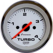 Pressão do Turbo 3 Kgf/cm² ou 4 Kgf/cm²  - ø=52mm - Cronomac Linha Croma Branco