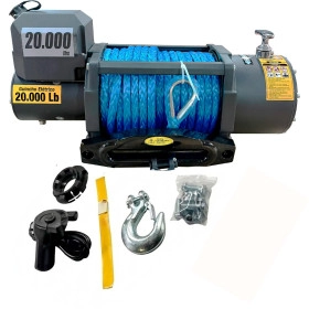 Guincho 20.000 lbs com Cabo de Kevlar + Controle Remoto com Fio